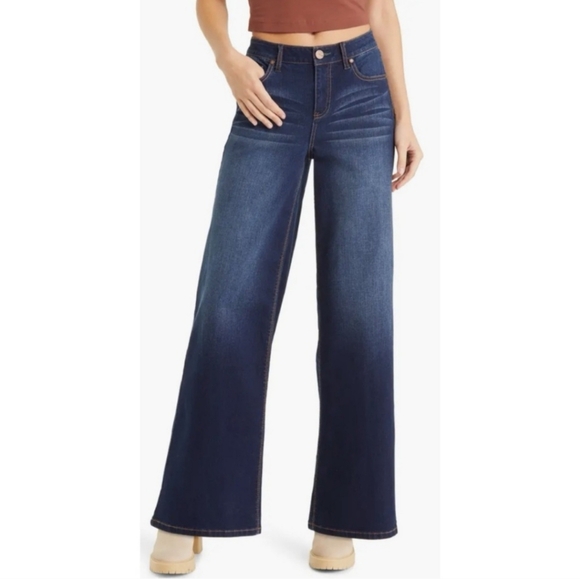 NWOT Lovervet By Vervet Wide Leg Jeans - Picture 1 of 12